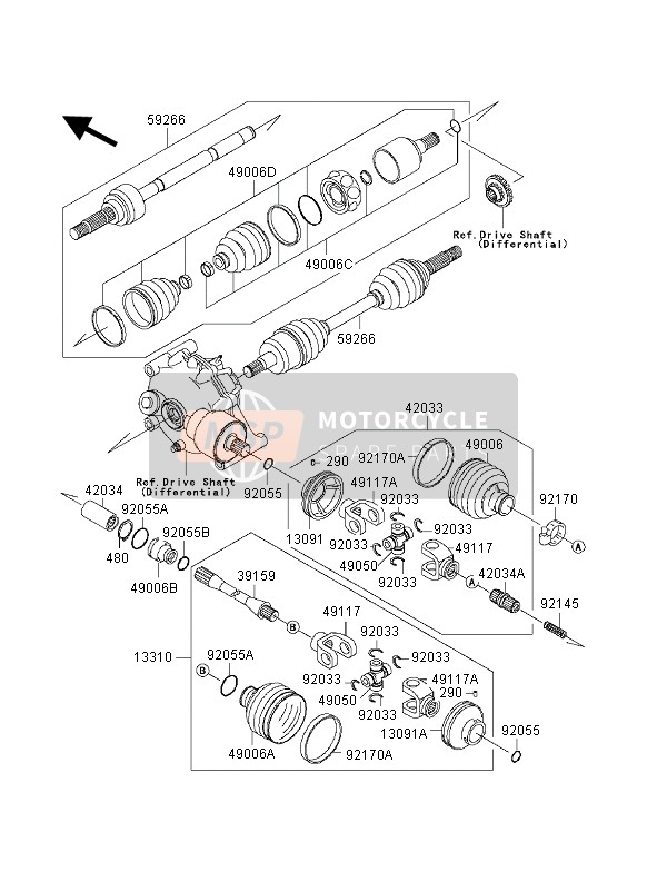 592661101, Kogelgewricht, Kawasaki, 0