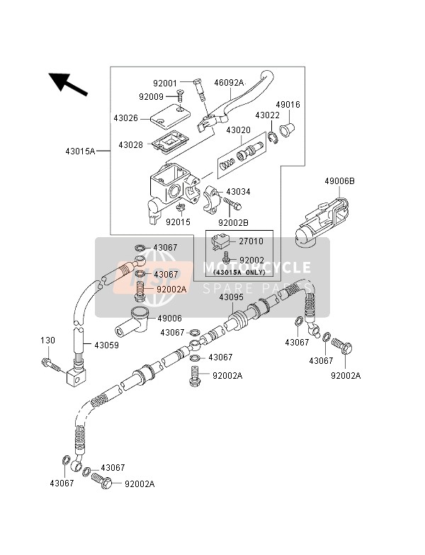 Kawasaki KVF400 4x4 2002 Front Master Cylinder for a 2002 Kawasaki KVF400 4x4