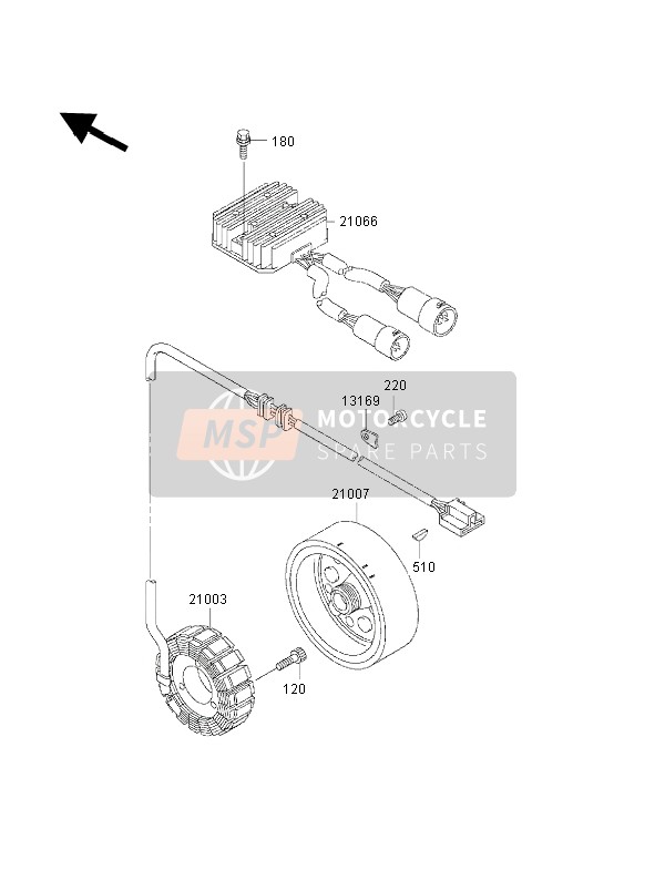 Kawasaki KVF400 2002 Generator for a 2002 Kawasaki KVF400