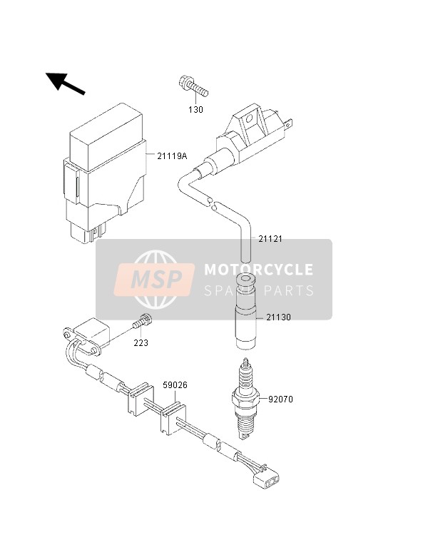 120CA0630, BOULON-DOUILLE, 6X30, Kawasaki, 1