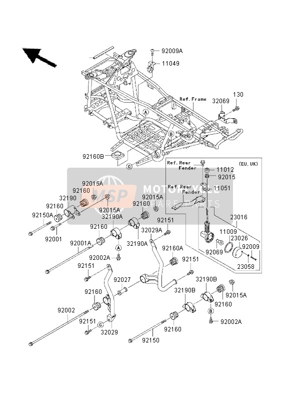 920021645, Bolt,Flanged,8X16, Kawasaki, 0