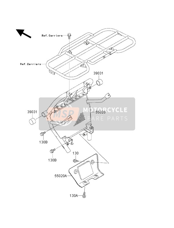 Kawasaki KVF400 2002 Guard for a 2002 Kawasaki KVF400