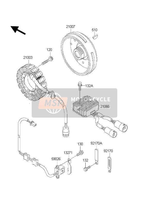 210030092, Stator, Kawasaki, 0