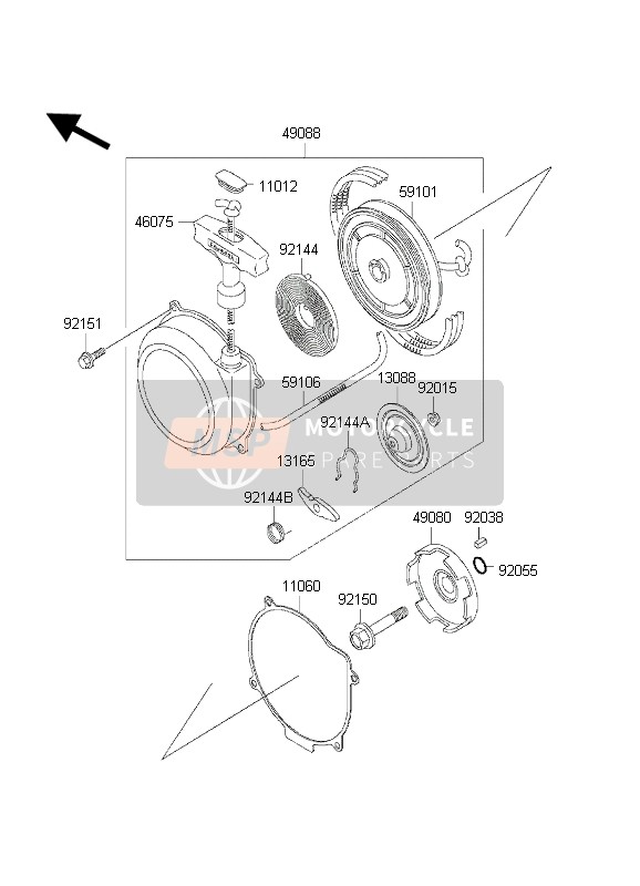 490801057, PULLEY-STARTING, Kawasaki, 0