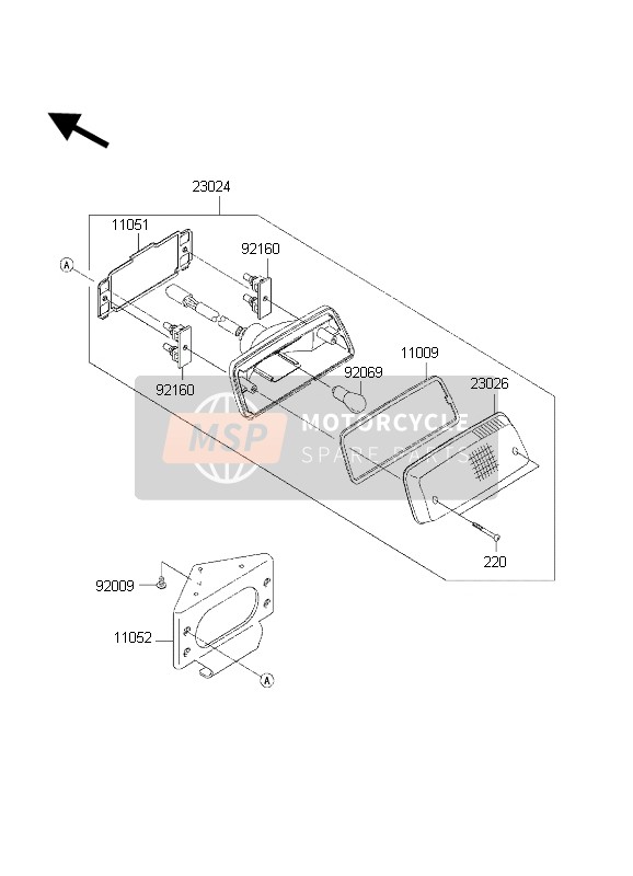 230240302, LAMP-ASSY-TAIL, Kawasaki, 0