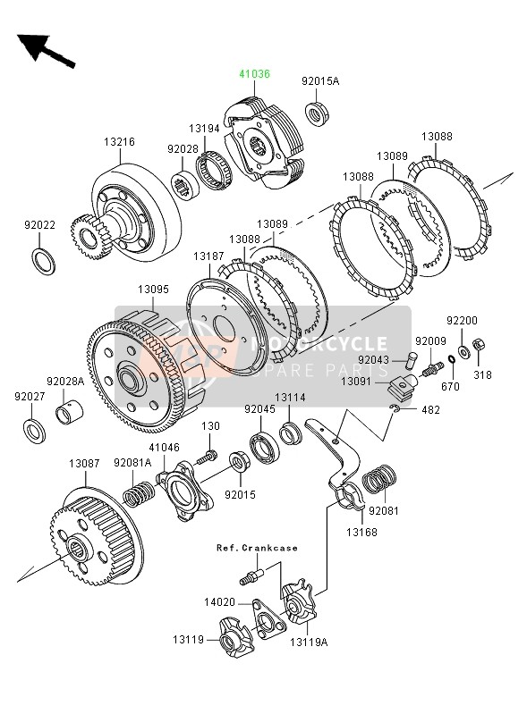 132161185, GEAR-COMP,Clutch,Fr, Kawasaki, 0