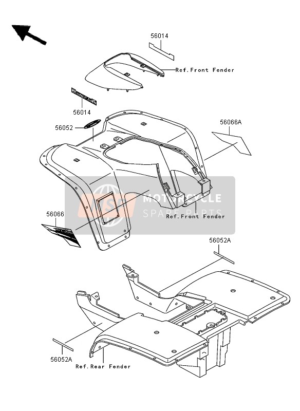 560661379, Pattern, Fr Fender, Lh, Kawasaki, 0