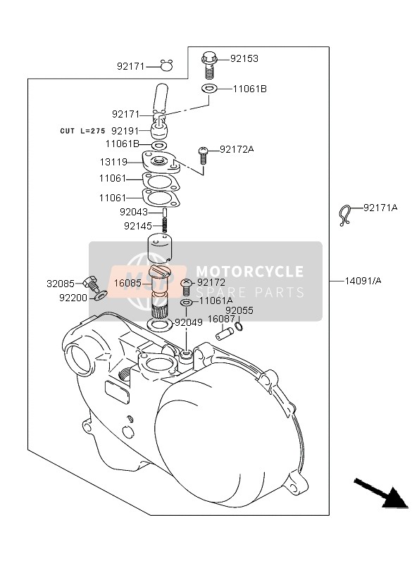 92172S110, Locking Screw, Kawasaki, 0