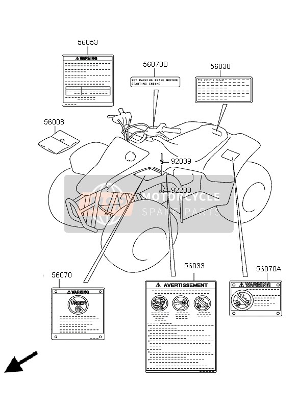 56033S007, LABEL-MANUAL,English, Kawasaki, 0