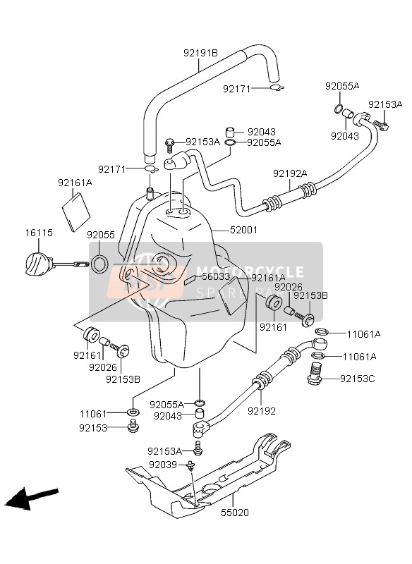 16115S003, CAP-OIL Filler, Kawasaki, 0