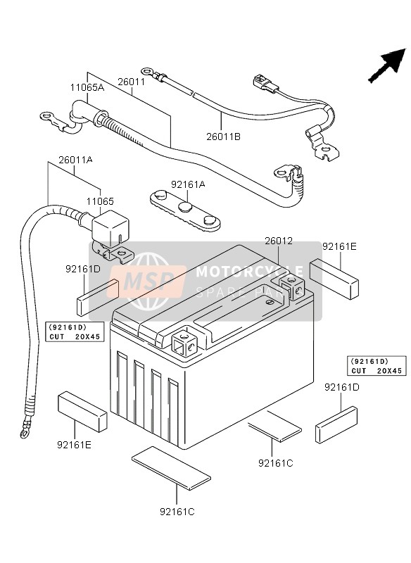 92161S098, Damper,27X80X3, Kawasaki, 1