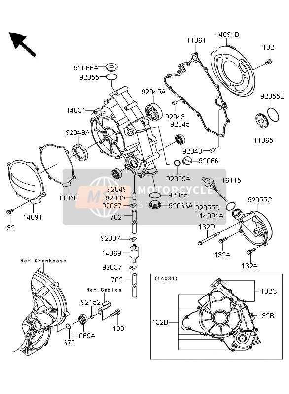 Kawasaki KFX700 2005 Engine Covers for a 2005 Kawasaki KFX700