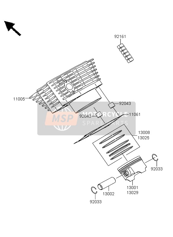 130250002, RING-SET-PISTONL,O/S0.50, Kawasaki, 0