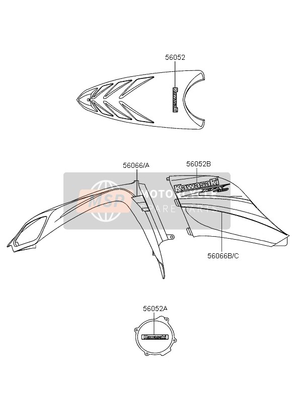 560661018, Pattern, Fr Fender, Lh, Kawasaki, 0