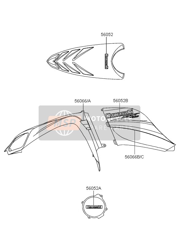 560661015, Pattern,Fr Fender,Rh, Kawasaki, 0