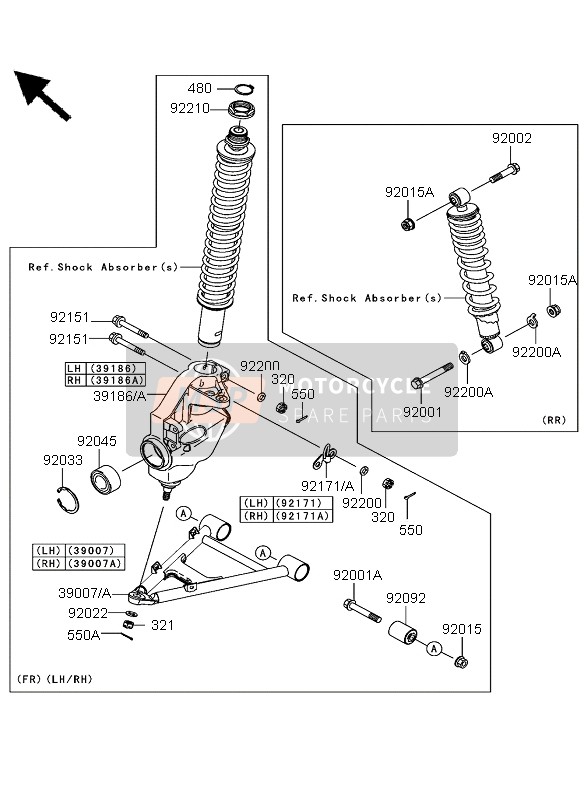 Kawasaki KVF360 2003 Suspension for a 2003 Kawasaki KVF360