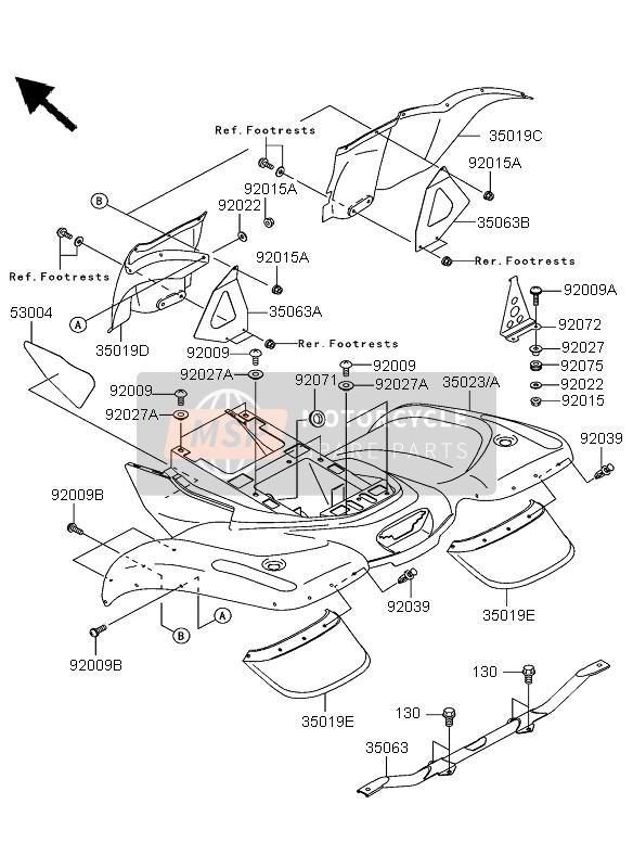 350637508, Stay,Rearfender,Lh, Kawasaki, 0