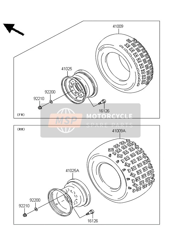 Kawasaki KFX700 (KSV700A7F) 2007 Tyres for a 2007 Kawasaki KFX700 (KSV700A7F)