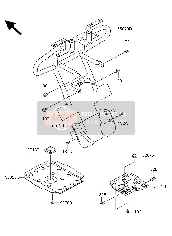 550207504UF, Schild, Kawasaki, 1