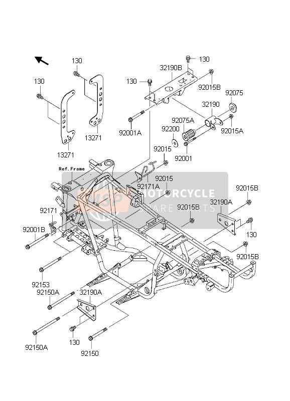 Kawasaki KVF360 PRAIRIE 4x4 2003 Engine Mount for a 2003 Kawasaki KVF360 PRAIRIE 4x4