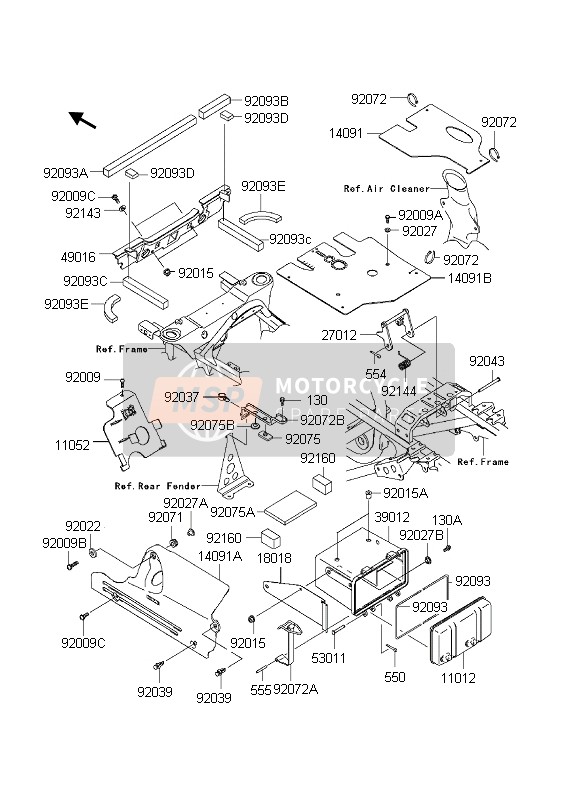 920091465, Vis KSF250A2, Kawasaki, 2