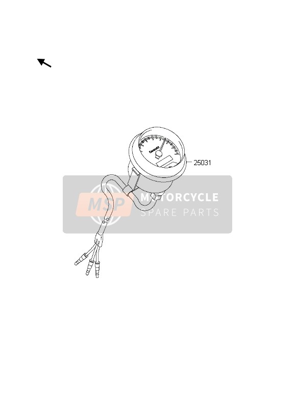 250310007, METER-ASSY,Kph, Kawasaki, 1