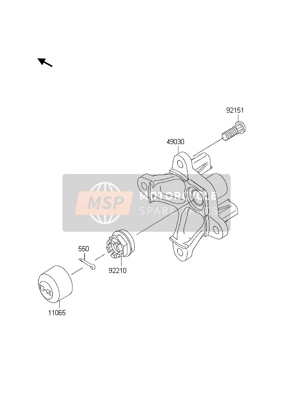 Kawasaki KVF650 4X4 2003 VORDERRADNABE für ein 2003 Kawasaki KVF650 4X4