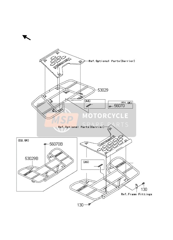 Kawasaki KVF650 4X4 2003 Vettore per un 2003 Kawasaki KVF650 4X4