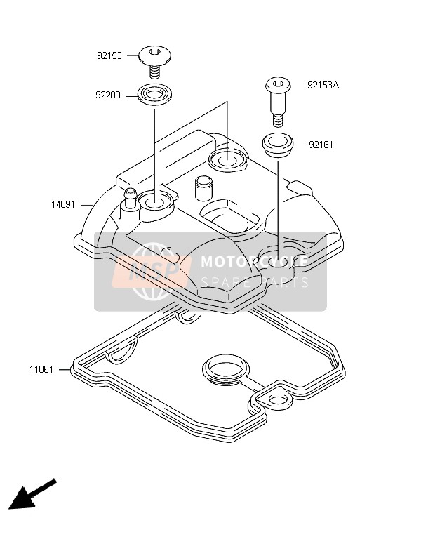 14091S101, Cover, Cylinder Head, Kawasaki, 0