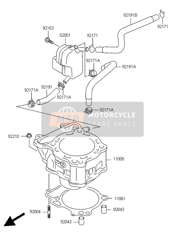 Kawasaki KFX400 2006 Cylinder for a 2006 Kawasaki KFX400