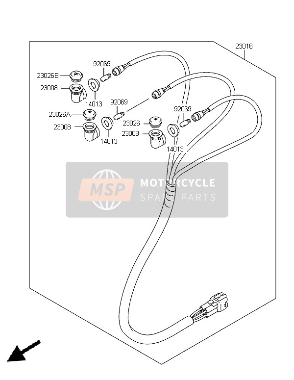 Kawasaki KFX400 2006 Equipo eléctrico del chasis para un 2006 Kawasaki KFX400