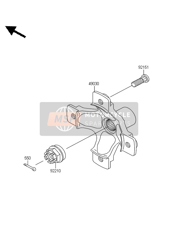 Kawasaki KFX700 (KSV700A6F) 2006 Buje trasero para un 2006 Kawasaki KFX700 (KSV700A6F)