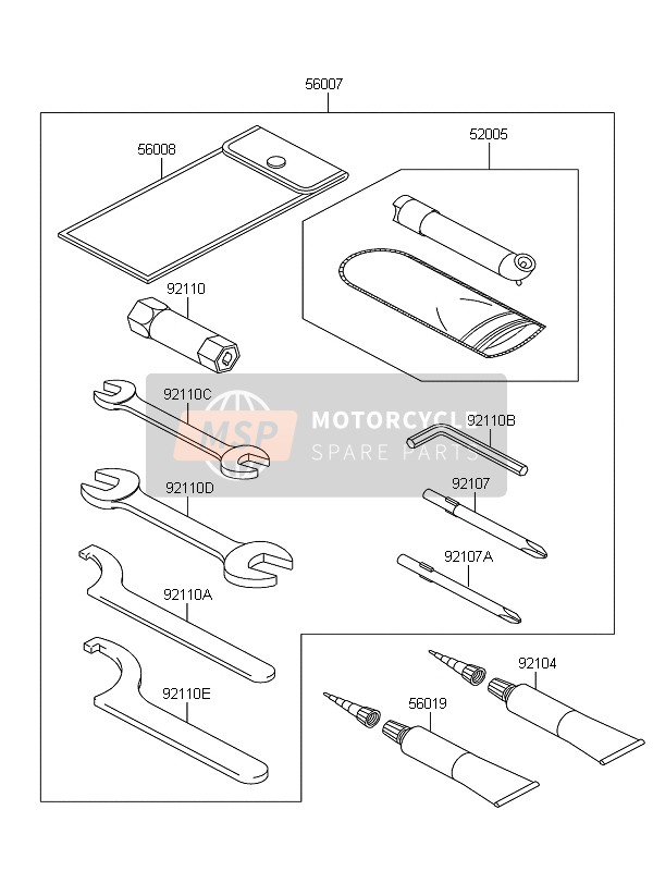 Kawasaki KFX700 (KSV700A7F) 2007 Outils des propriétaires pour un 2007 Kawasaki KFX700 (KSV700A7F)