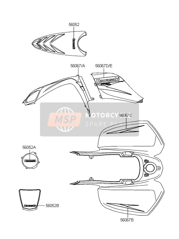 560670259, Pattern, Fr Fender, Lh, Kawasaki, 0