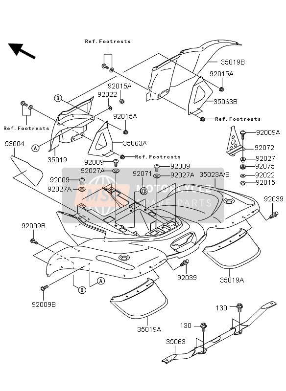 350231579260, FENDER-REAR, A.Red, Kawasaki, 2