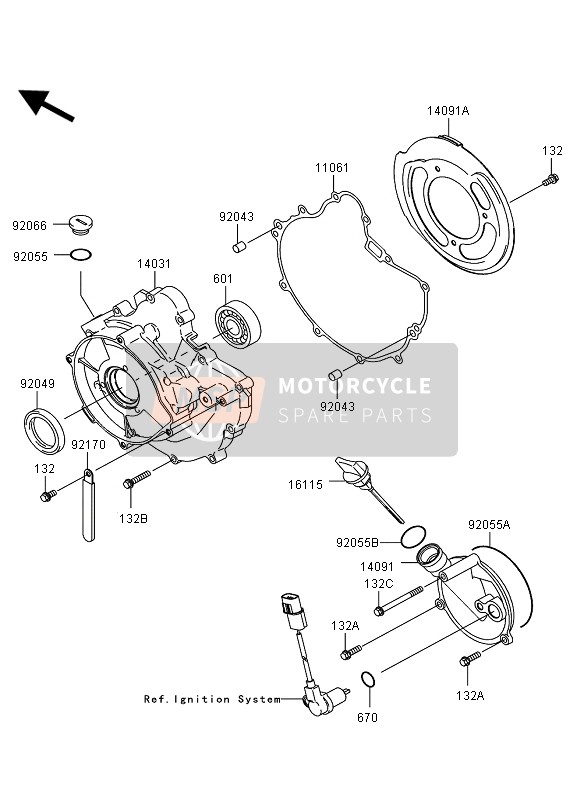 Kawasaki KVF360 2006 Engine Cover for a 2006 Kawasaki KVF360