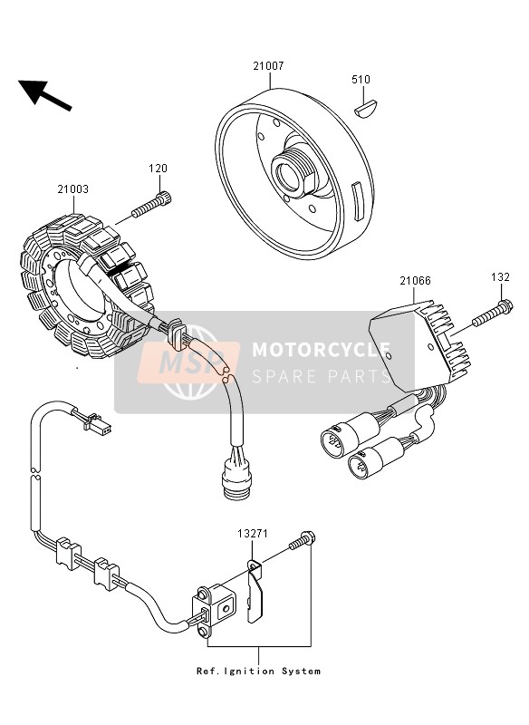 Kawasaki KVF360 2006 Generator for a 2006 Kawasaki KVF360