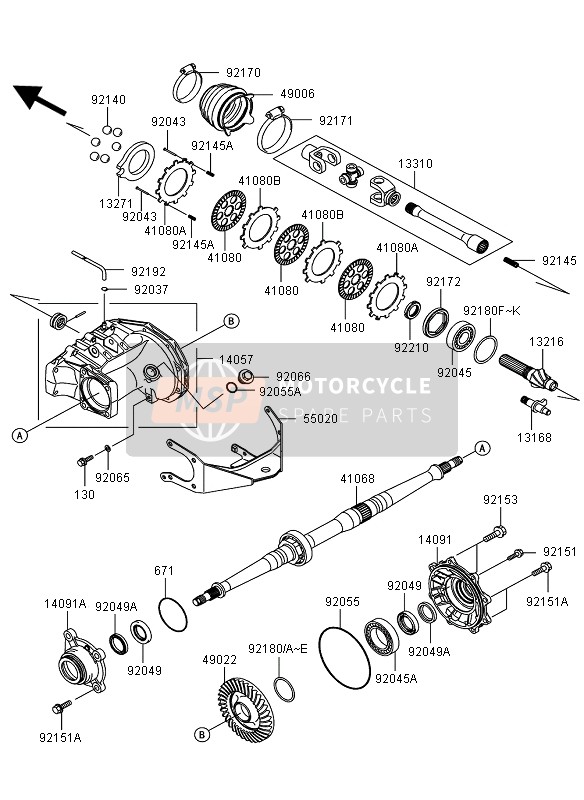 Kawasaki KVF360 2006 Drive Shaft & Rear for a 2006 Kawasaki KVF360