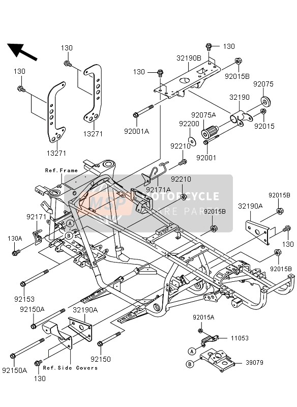 Kawasaki KVF360 2006 Engine Mount for a 2006 Kawasaki KVF360