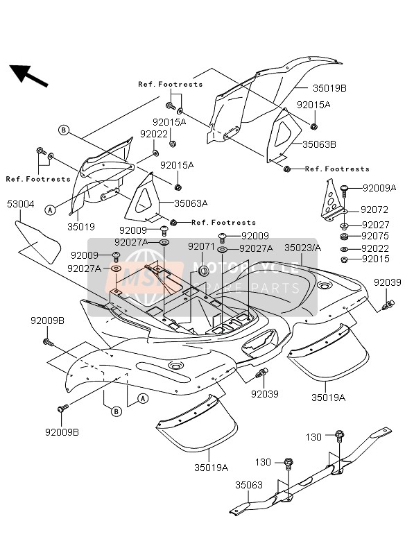 350231579286, Schutzblech,Hinten, Kawasaki, 0