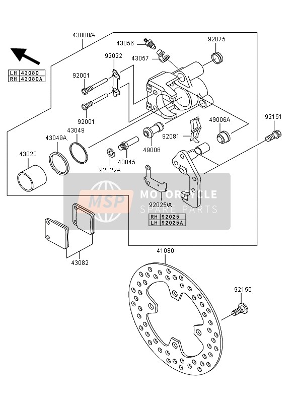 Kawasaki KVF360 2006 Front Brake for a 2006 Kawasaki KVF360