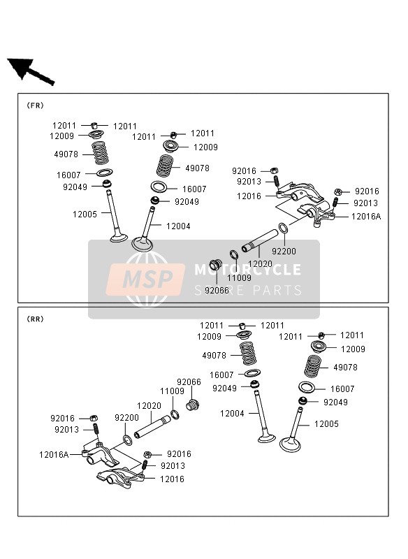 Kawasaki KVF650 4X4 2006 Kleppen voor een 2006 Kawasaki KVF650 4X4