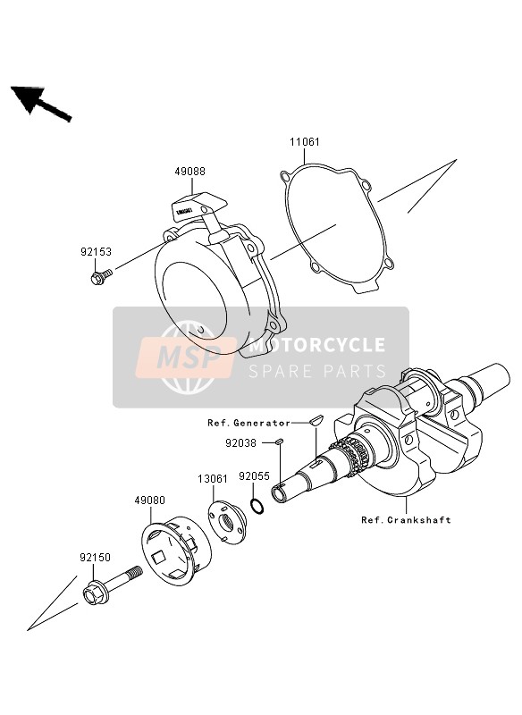 Kawasaki KVF650 4X4 2006 Recoil Starter (VF650AE640351) for a 2006 Kawasaki KVF650 4X4