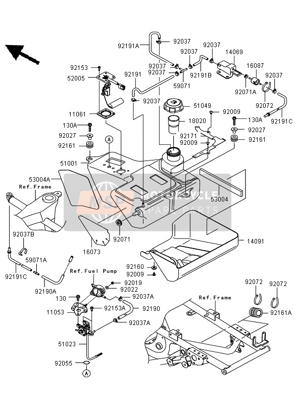 160730022, Insulator,Fuel Tank Cover, Kawasaki, 0