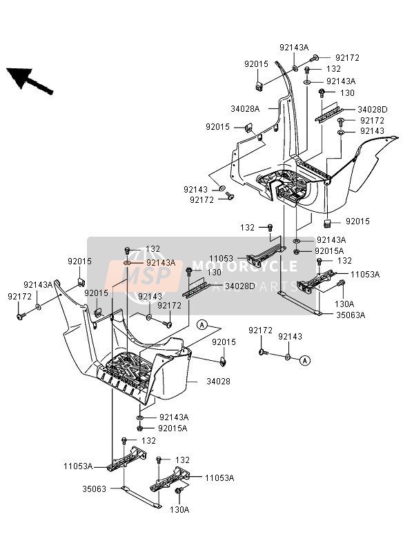 110561037, Bracket,Foot Board, Kawasaki, 1