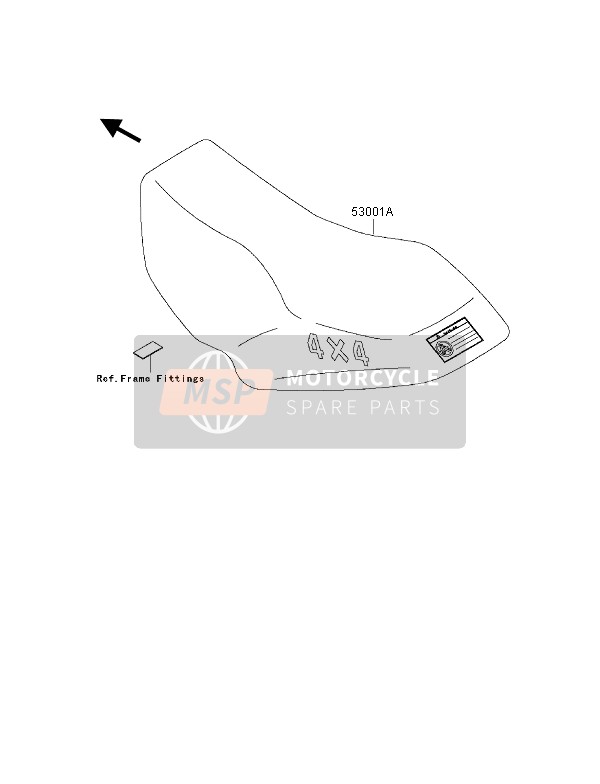 Kawasaki KVF400 4x4 2001 Asiento para un 2001 Kawasaki KVF400 4x4