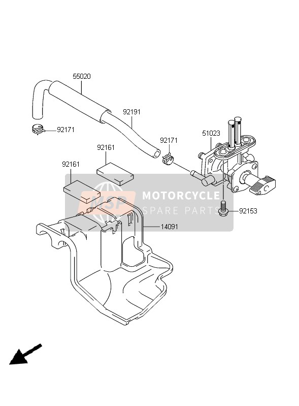 Kawasaki KFX50 2004 KRAFTSTOFFFILTER für ein 2004 Kawasaki KFX50