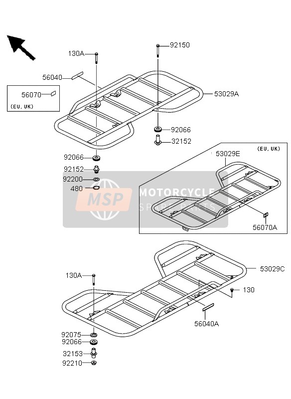 530290068379, Carrier,Rr,M.Graystone KVF360A, Kawasaki, 1