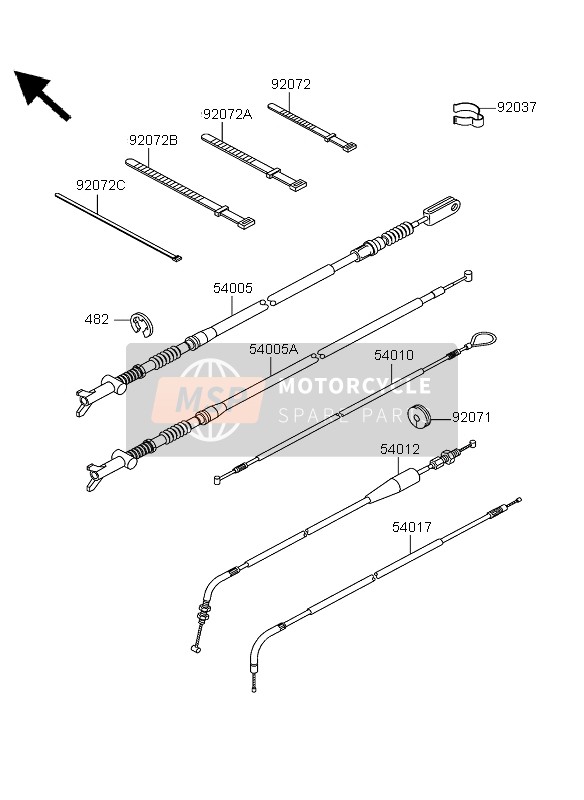 Kawasaki KVF360 2005 Cables for a 2005 Kawasaki KVF360