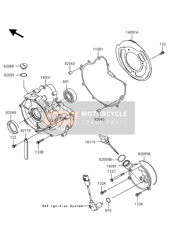 Kawasaki KVF360 4X4 2007 Engine Cover for a 2007 Kawasaki KVF360 4X4